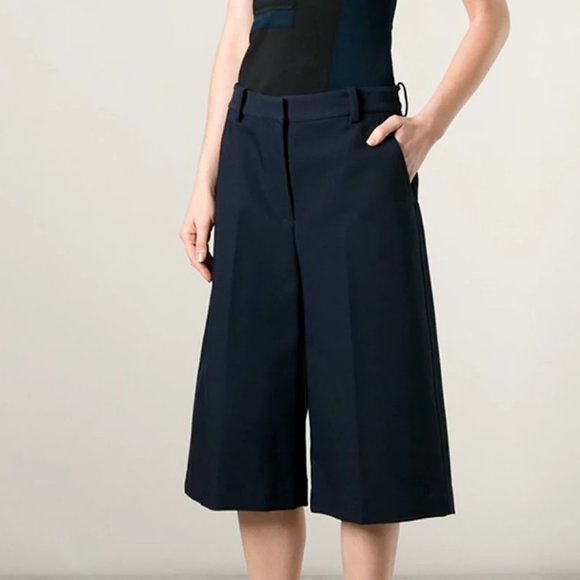 Phillip Lim Navy Wide Legs Crop Pants Casual Culottes - Picture 2 of 3